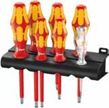 HEXAGON BLADE KRAFTFORM ERGONOMICS ANTI ROLL-OFF IMPACT CAP POUND-THRU BLADE HEXAGON BOLSTER HEXAGON BLADE Wkrętaki izolowane Kraftform z częścią roboczą Lasertip + próbnik napięcia + wieszak.