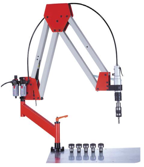 BRAS DE TARAUDAGE NEUATIQUE ODÈLE CA N (TR/IN) SURFACE DE TRAVAIL OIDS (KG) COULE <AX.