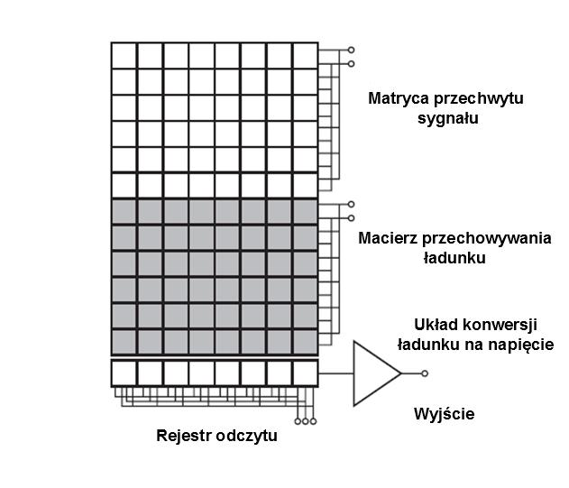 Camera), działające podobnie jak fotopowielacze, ale uwarunkowania geometryczne, takie jak większa odległość od próbki przy pomiarze, czy mniejsza powierzchnia komórki sensora w porównaniu z