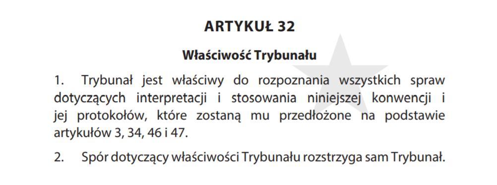 ZAKRES DZIAŁANIA: - Interpretacja przepisów Konwencji; -