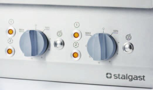 Kuchnia ceramiczna - ergonomiczne pokrętła - kontrolki pracy - pola grzewcze o średnicy 225 i mocy 2,5 kw - automatyczny system zabezpieczenia przed przegrzaniem -