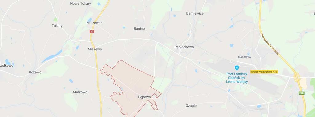 4. Lokalizacja Rysunek 1. Lokalizacja inwestycji. Opracowanie własne na podstawie : https://www.google.pl/maps/place/83-300+p%c4%99powo/@54.3643229,18.3621782,12.75z/data=!4m5!3m4!