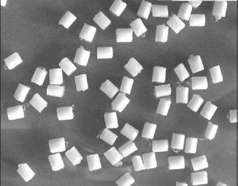 Visual appearance of selected granulated samples before and after the dissolution process: a) non-irradiated sample LB 80/20 before swelling, b), c) irradiated samples LB 80/20 after dissolving, d)