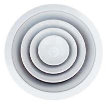 ANEMOSTATY, NAWIEWNIKI, KRATKI, ZAWORY Anemostaty okrągłe i sufitowe kwadratowe Circular and rectangular ceiling diffusers Anemostat okrągły z przepustnicą Circular diffuser with damper DS -