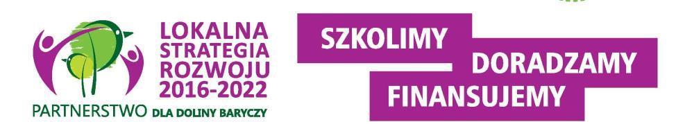 Kryteria wyboru operacji NIEKOMERCYJNE Zgodność operacji z określonymi przez LGD kryteriami wyboru operacji: Szkolenia nt. ochrony środowiska Szkolenia nt.
