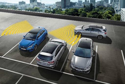Collision Avoidance Assist (FCA) - system autonomicznego hamowania z dodatkową funkcją  lusterkach Kia Rear Cross
