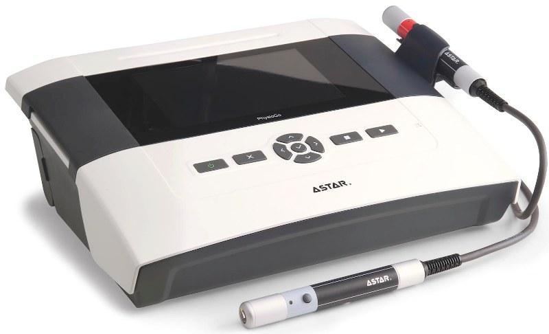 PhysioGo 400C Uniwersalny aparat do laseroterapii biostymulacyjnej, trzy niezależne kanały, wyświetlacz dotykowy LCD 7", obsługuje sondy punktowe, aplikator prysznicowy i aplikator skanujący Zestaw w
