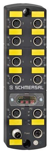 Systemy instalacyjne firmy Schmersal Odpowiednie rozwiązanie do każdej aplikacji Moduł Safety Fieldbox SFB-IOP dla urządzeń WE/WY Pasywny moduł Fieldbox PFB-IOP lub PFB-SD Dowolne łączenie urządzeń 8