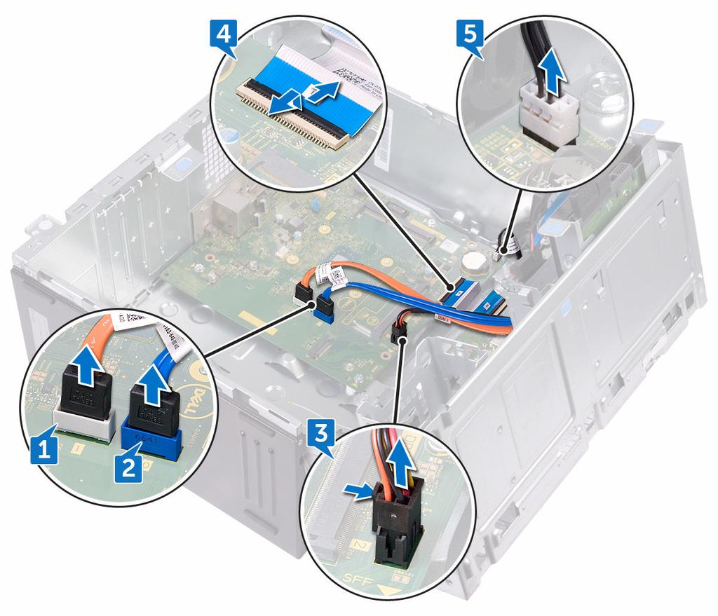 Procedure UWAGA: Note the routing of all cables as you remove them so that you can reroute them correctly after you replace the system board.