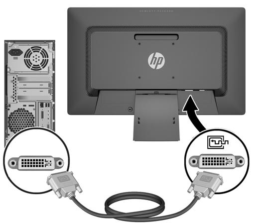 W przypadku pracy w cyfrowym standardzie DVI należy użyć dostarczonego wraz z monitorem kabla sygnałowego DVI-D.