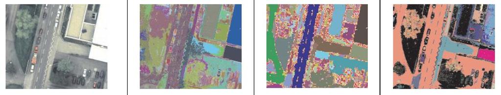 Segmentacja Często zdjęcia satelitarne/lotnicze poddawane są procesowi segmentacji. Jest to specyficzny rodzaj klasyfikacji wykorzystywany najczęściej do klasyfikacji wysokorozdzielczych zdjęć.