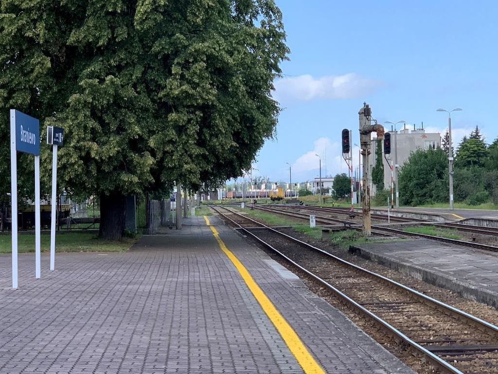 Stacja w Braniewie, linia kolejowa w kierunku dawnego niemieckiego Königsbergu, obecnego rosyjskiego Kaliningradu (fot.