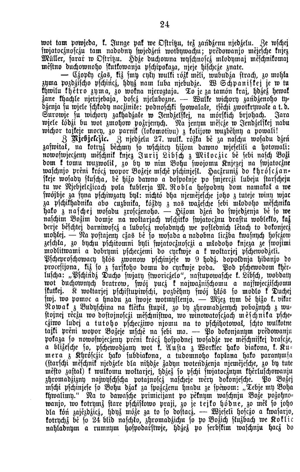 24 w ot tarn pow jeda, k. J u n g e Pak w e O stritzu, tez zandzenu njedzelu.