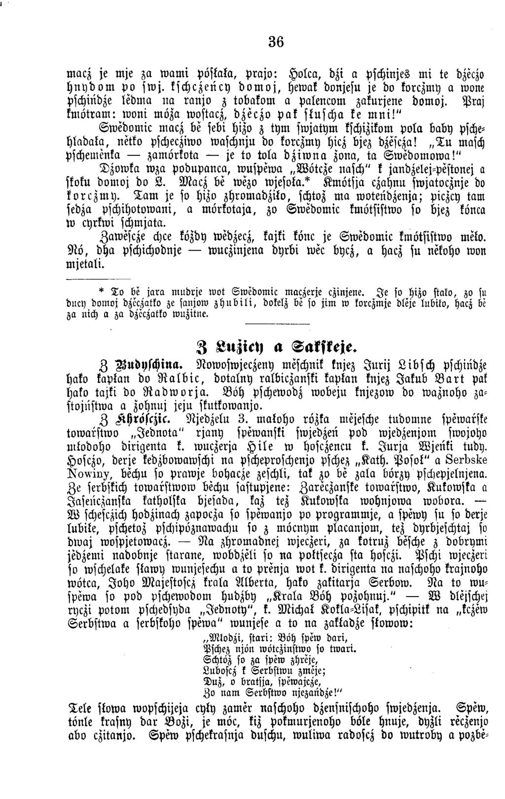 36 m acz je m je za w a m i pöslaka, p ra jo : H olca, dzi a pschinjes m i te dzeczo h n y d o m P o s w j.