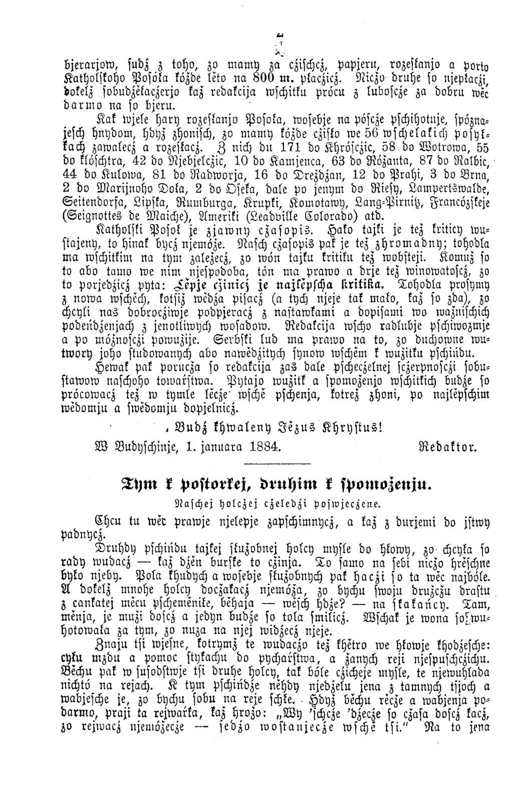 b je ra rjo w, sudz z to h o, zo m am y za czischcz, p ap jeru, rogeffonjo a porig K atholskoho P o sö k a közde leto n a 8 0 0 m. placzicz.