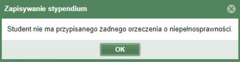 11. Uzupełnienie danych dla wniosku o przyznanie stypendium specjalnego dla osób niepełnosprawnych: Poniżej znajduje się prezentacja wypełnionego wniosku.