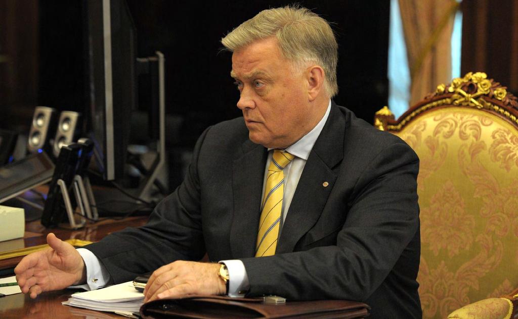 PREZYDENT ROSYJSKICH KOLEI WŁADIMIR JAKUNIN. 1 LIPCA 2015 ŹRÓDŁO: KREMLIN.RU W 2017 r.