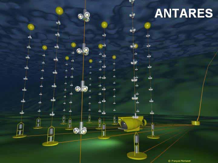 Podwodne teleskopy neutrinowe Blisko Tulonu, na