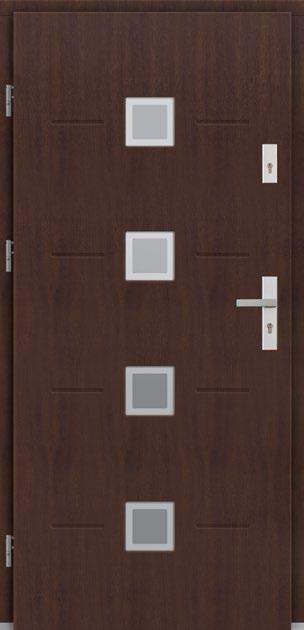 6 Na wizualizacji drzwi w kolorze Białym + klamka F6.