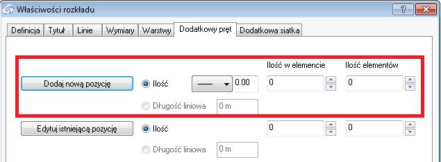 Dodawanie elementu według ilości lub