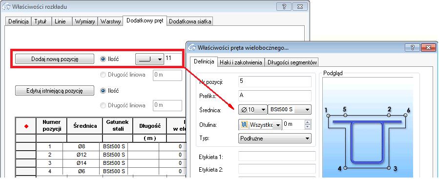 Nowe elementy są dodawane według katalogu