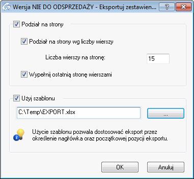 Za pomocą klawiszy "SHIFT+kliknięcie" lub "CTRL+kliknięcie" można wybrać kilka arkuszy do eksportu do DWG.