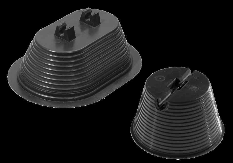 dachówkowy, regulowany Tile holder, adjustable Dachowe dachowe służą do prowadzenia drutu odgromowego na dachach płaskich i spadzistych.