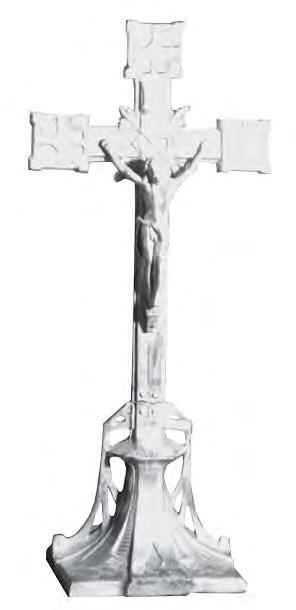 10386 (PC01600) Lost in 2007 2013 Recovered in 2014 22. KRZYŻ OŁTARZOWY, XIX/XX w. Metal posrebrzany, wys. 35 cm Kat.
