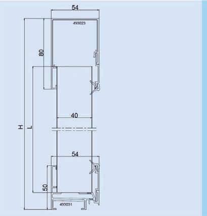 BUDOWNICTWO PODSTAWOWE AKCESORIA DO PANELI RODECA Seria 4200 System ramowy ECO bez przegrody termicznej do paneli PC 40mm Fasada 90 * w środkowoeuropejskich warunkach klimatycznych uszczelniony panel