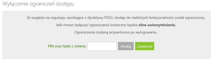 Autoryzacja token Vasco Autoryzacja mobilna W przypadku gdy sposób autoryzacji, to autoryzacja mobilna wówczas logując się do systemu bankowości elektronicznej zatwierdzamy zlecenie autoryzacyjne w