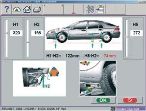 FrameCheck Automatyczny pomiar wymiarów pojazdu ułatwia analizę ogólnego stanu pojazdu.