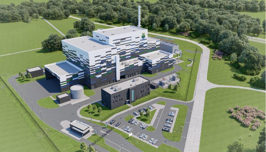 Rys. 12. Wizualizacja projektowanej spalarni odpadów komunalnych w Gdańsku W przypadku Olsztyna, w czerwcu 2019 r.