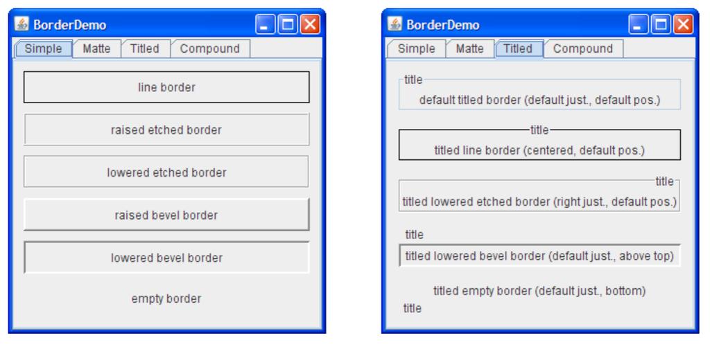 setborder() - przykład Więcej typów ramek w dokumentacji: