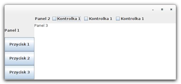 Layout Manager Pierwszy krok tworzenia GUI to zwykle opracowanie układu i rozmieszczenia komponentów LayoutManagerDemo.
