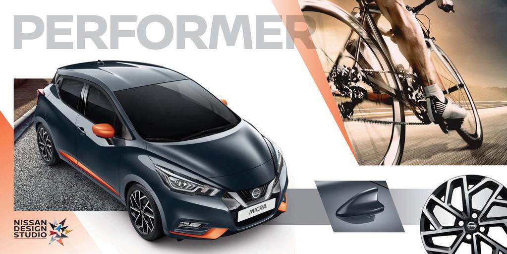 Skomponuj nadwozie MICRY Gen5 w szarym kolorze (Gunmetal Grey) z pakietem stylizacyjnym Energy Orange.