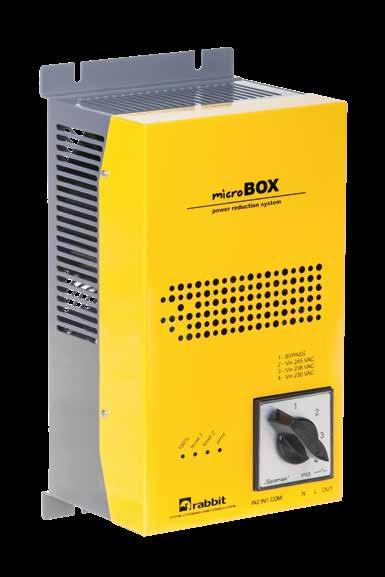19 microbox 25A REDUKTOR MOCY microbox 25A to reduktor średniej mocy przeznaczony do pracy w sieciach oświetleniowych, w których możliwe jest zmniejszenie zużycia energii przez obniżenie napięcia
