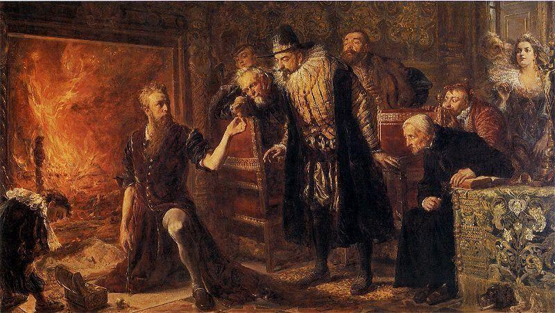Alchemik Sędziwój i Król Zygmunt III Waza - obraz Jana Matejko To wydarzenie rozpoczęło trwający sześć dekad konflikt polsko-szwedzki.