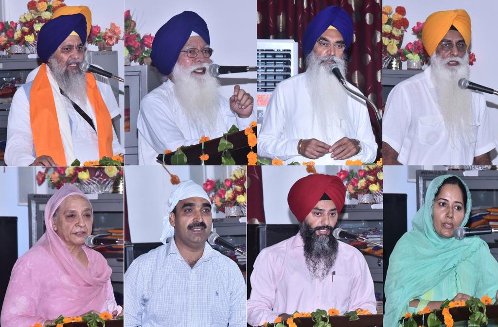 (8) 550vW prkws purb: sri guru grmq swihb vrlf XUnIvristI 'c rwstri syminwr AwXoijq ipmf koilawvwli ivky gurmiq smwgm krvwieaw igaw SRomxI kmyti syminwrw 'c pvhy Koj pricaw dw smgrih iqawr krygi-