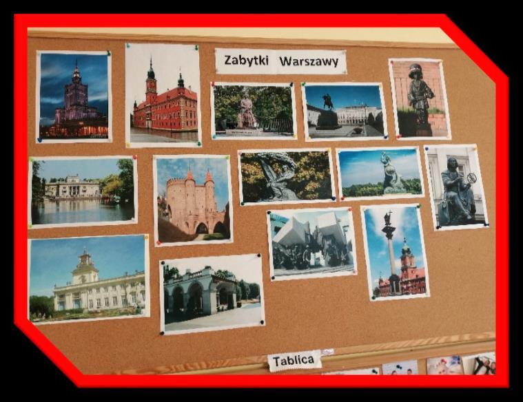 Wykleiły mapę Polski z kolorowego papieru, która została umieszczona