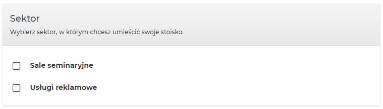 4. Wynajem sali seminaryjnej i usług reklamowych dla firm, które nie wynajmują powierzchni Krok 1 wybór