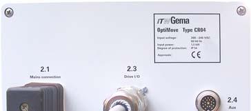 Podłączenia elektryczne / przyłącza kabli Oś pozioma XT09 - podłączenia elektryczne do manipulatora ZA Jednostka sterująca