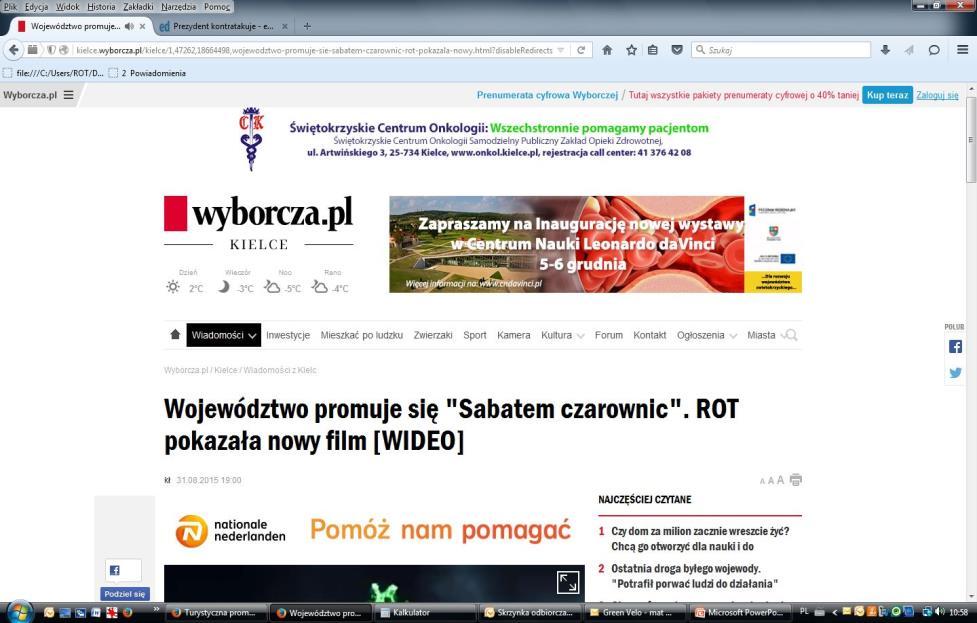 TURYSTYCZNA PROMOCJA PROMOCJA PROJEKTU