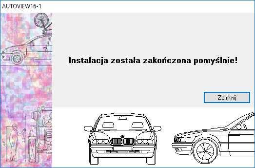 Na zakończenie pojawia się okno dialogowe informujące użytkownika o pomyślnym zakończeniu instalacji.