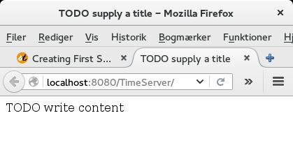 Za chwilę dodam kilka zmian, ale jest to w pełni funkcjonalny dokument HTML, a próba uruchomienia projektu NetBeans otwiera przeglądarkę i wyświetla następującą stronę: W odniesieniu do okna