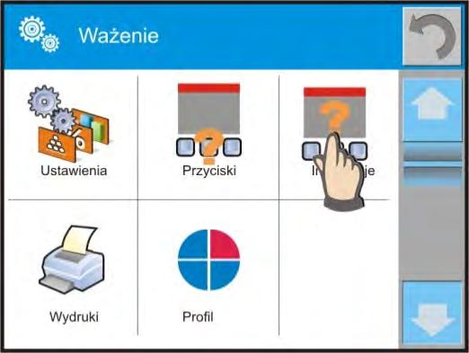 Przerwij; Użytkownik; Drzwiczki lewe; Drzwiczki prawe; Otwórz/zamknij Drzwiczki; Parametry; Towar; Magazyn; Klient.