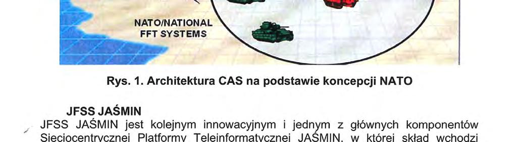 JAŚMIN, w której skład wchodzi szereg rozwiązań z powodzeniem eksploatowanych m.in. w SZ RP.