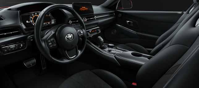 FUNKCJONALNOŚĆ I STYL Toyota GR Supra jest przeznaczona dla kierowców, dla których komfort jazdy jest równie ważny co osiągi.