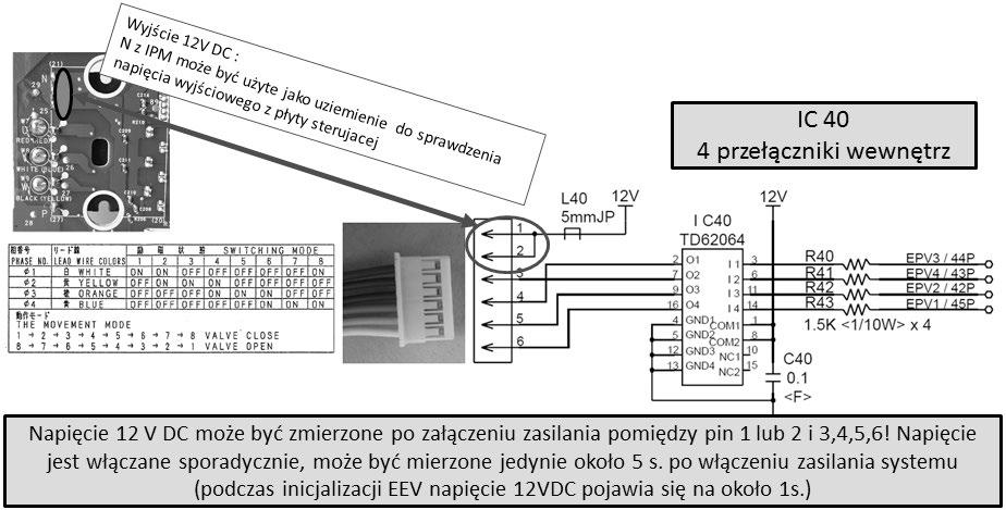 Rezystancja cewki elektronicznego zaworu rozprężnego (EEV) Przepływ cieczy przez zawór