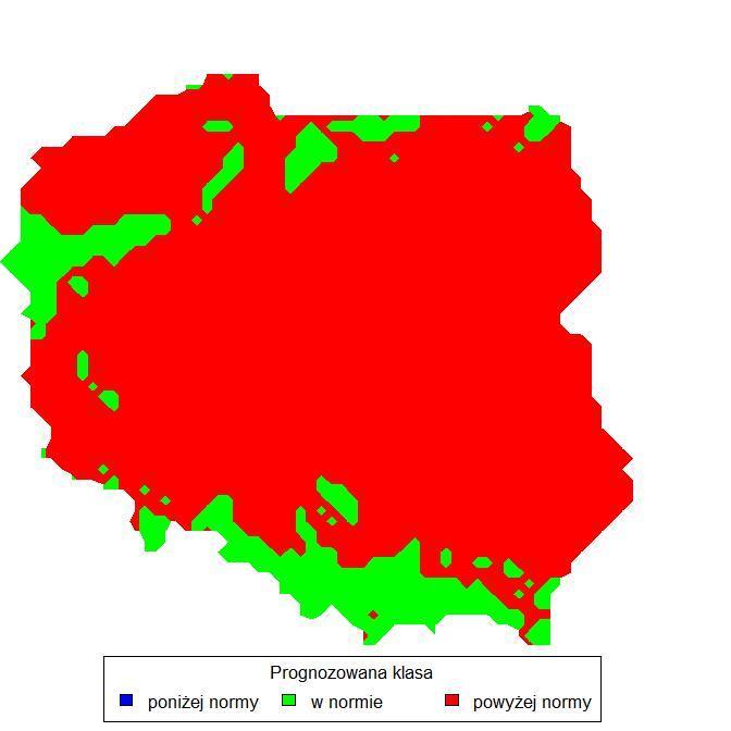 Tab. 2. Prognoza sumy opadów w październiku 2019 r.