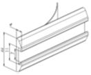 ram na w pzimie lub pinie - dpłata zależna d długci zamawianch litew Prwadnice aluminiwe d ien dachwch - P2415, 2616 - dpłata